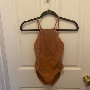 Free People Terracotta Knit Top